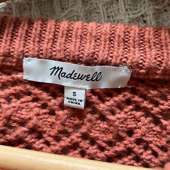 Madewell Short Sleeve Knit Sweater with Puffed Sleeves (Small) - Picture 3 of 9